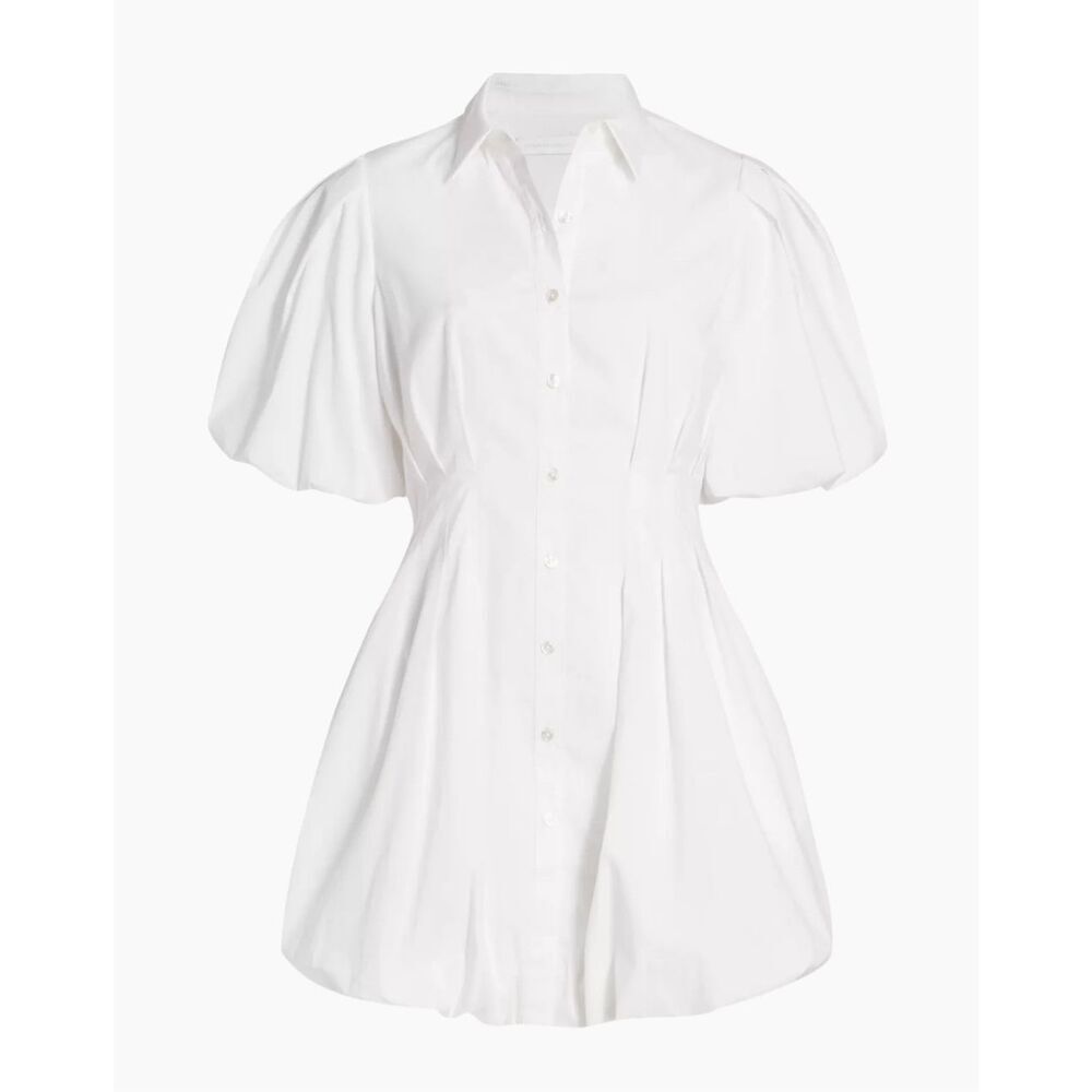 JONATHAN SIMKHAI Womens Signature Cleo Puff Sleeve Mini Dress White Size 6 - Picture 5 of 11